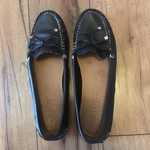 Black Sperry loafers